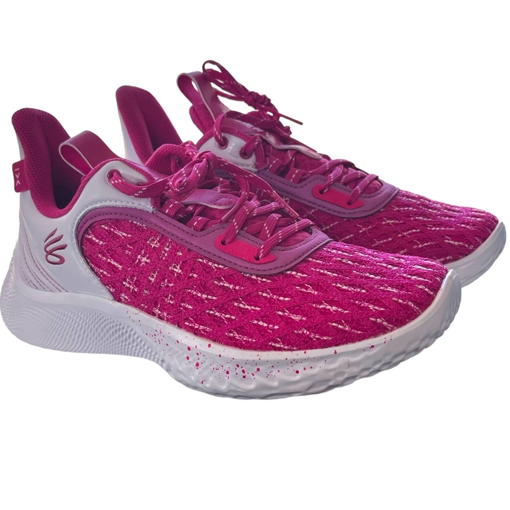 Under Armour Curry Flow 9 Team White Tropic Pink Sneakers Women’s Size 8.5 NIB